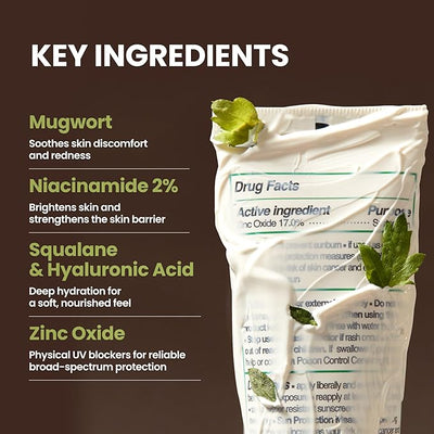 AXIS-Y Complete No-Stress Physical Sunscreen V3 50ml - SPF 50 Mineral Sunscreen with 2% Niacinamide, Zinc Oxide Sunblock for Broad Spectrum Sun Care - Vegan Korean Skin Care -1.69 fl. oz.