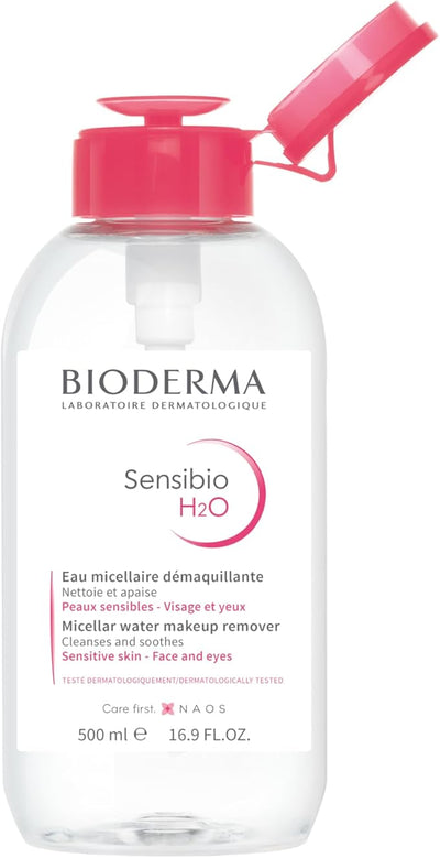 BIODERMA Sensibio H2O Make Up Removing Micellar Water, 500Ml With Pump