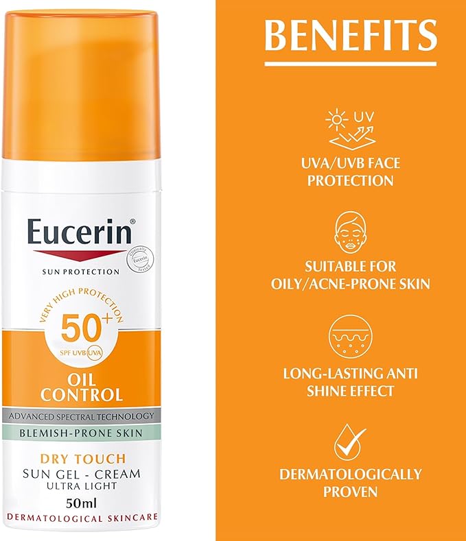 Eucerin Sun Face Oil Control Gel-cream Spf50 50ml