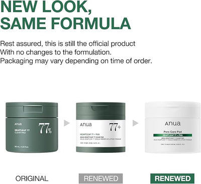 ANUA Heartleaf 77 Toner Pad, Mild Exfoliating Facial Pads for Glass Skin, Hydrating Pore Care for Sensitive Skin, Heartleaf Extract, PHA, Centella, Non comedogenic, Korean Skin Care (70 Pads)