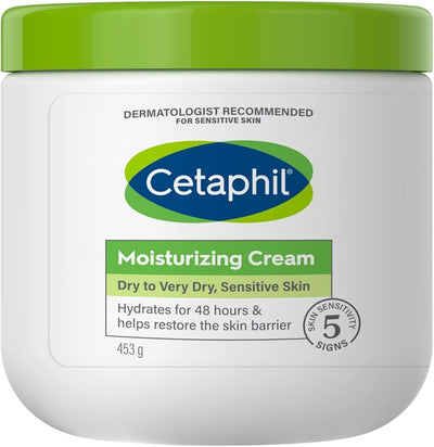 Cetaphil Moisturizing Cream, Face & Body Moisturizer for Men & Women, Dry to Very Dry and Sensitive Skin, Unscented, 453g